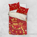 Personalized Gold Coast Suns Bedding Set Aboriginal Pattern with Graffiti Style