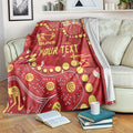 Personalized Gold Coast Suns Blanket Aboriginal Pattern with Graffiti Style