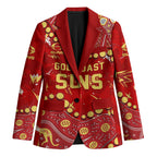 Personalized Gold Coast Suns Blazer Aboriginal Pattern with Graffiti Style