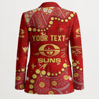 Personalized Gold Coast Suns Blazer Aboriginal Pattern with Graffiti Style