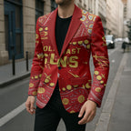 Personalized Gold Coast Suns Blazer Aboriginal Pattern with Graffiti Style