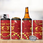 Personalized Gold Coast Suns 4 in 1 Can Cooler Tumbler Aboriginal Pattern with Graffiti Style