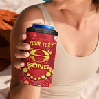 Personalized Gold Coast Suns 4 in 1 Can Cooler Tumbler Aboriginal Pattern with Graffiti Style