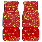 Personalized Gold Coast Suns Car Mats Aboriginal Pattern with Graffiti Style