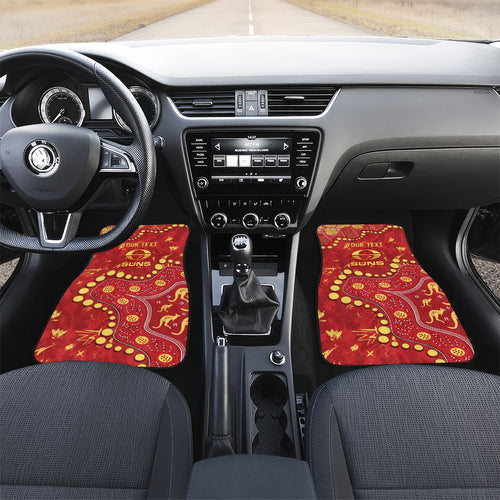 Personalized Gold Coast Suns Car Mats Aboriginal Pattern with Graffiti Style