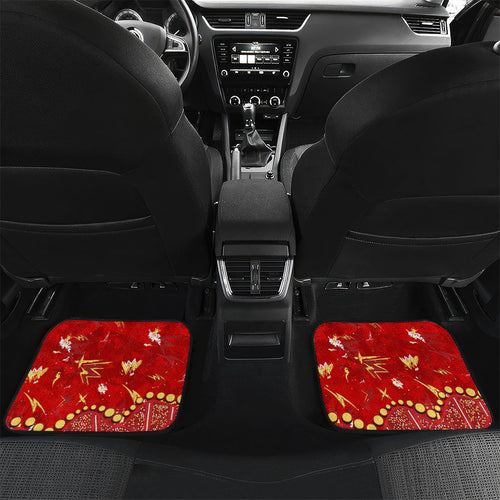Personalized Gold Coast Suns Car Mats Aboriginal Pattern with Graffiti Style