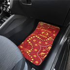 Personalized Gold Coast Suns Car Mats Aboriginal Pattern with Graffiti Style