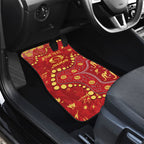 Personalized Gold Coast Suns Car Mats Aboriginal Pattern with Graffiti Style