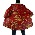 Personalized Gold Coast Suns Cloak Aboriginal Pattern with Graffiti Style