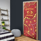 Personalized Gold Coast Suns Door Cover Aboriginal Pattern with Graffiti Style
