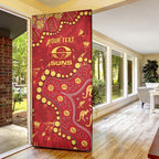 Personalized Gold Coast Suns Door Cover Aboriginal Pattern with Graffiti Style