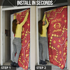 Personalized Gold Coast Suns Door Cover Aboriginal Pattern with Graffiti Style