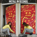 Personalized Gold Coast Suns Door Cover Aboriginal Pattern with Graffiti Style
