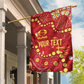 Personalized Gold Coast Suns Garden Flag Aboriginal Pattern with Graffiti Style