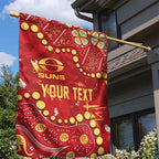 Personalized Gold Coast Suns Garden Flag Aboriginal Pattern with Graffiti Style
