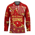 Personalized Gold Coast Suns Hockey Jersey Aboriginal Pattern with Graffiti Style