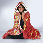 Personalized Gold Coast Suns Hooded Blanket Aboriginal Pattern with Graffiti Style