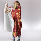 Personalized Gold Coast Suns Hooded Blanket Aboriginal Pattern with Graffiti Style