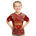 Personalized Gold Coast Suns Kid T Shirt Aboriginal Pattern with Graffiti Style