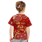 Personalized Gold Coast Suns Kid T Shirt Aboriginal Pattern with Graffiti Style