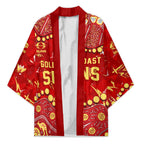 Personalized Gold Coast Suns Kimono Aboriginal Pattern with Graffiti Style