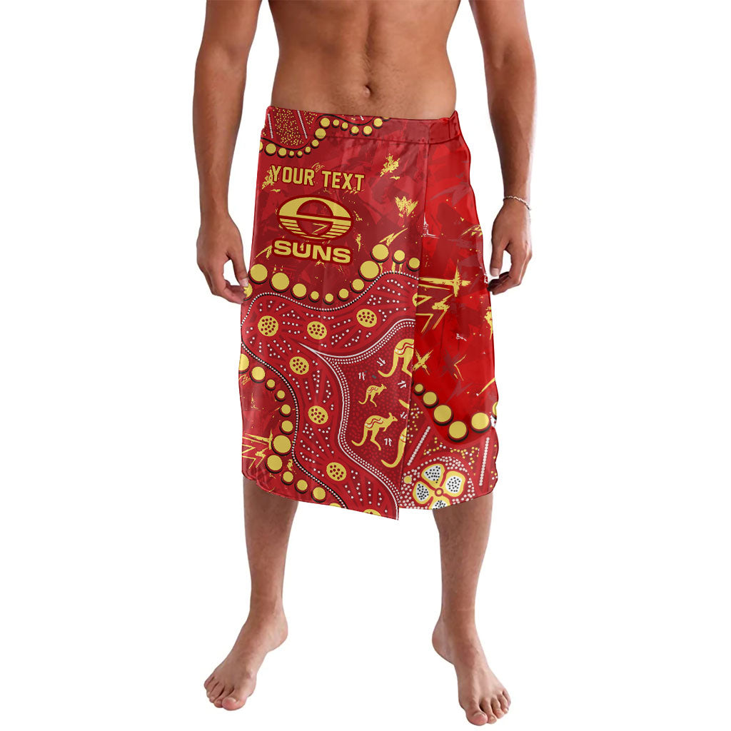Personalized Gold Coast Suns Lavalava Aboriginal Pattern with Graffiti Style
