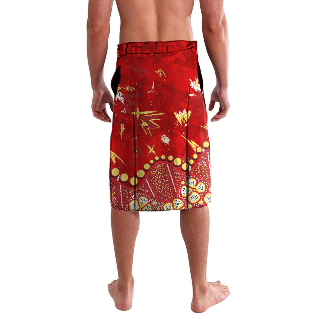 Personalized Gold Coast Suns Lavalava Aboriginal Pattern with Graffiti Style