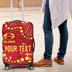 Personalized Gold Coast Suns Luggage Cover Aboriginal Pattern with Graffiti Style