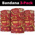 Personalized Gold Coast Suns Neck Gaiter Aboriginal Pattern with Graffiti Style