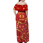 Personalized Gold Coast Suns Off Shoulder Maxi Dress Aboriginal Pattern with Graffiti Style