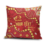 Personalized Gold Coast Suns Pillow Cover Aboriginal Pattern with Graffiti Style