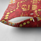 Personalized Gold Coast Suns Pillow Cover Aboriginal Pattern with Graffiti Style