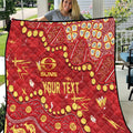 Personalized Gold Coast Suns Quilt Aboriginal Pattern with Graffiti Style