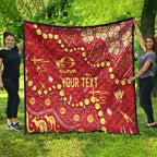 Personalized Gold Coast Suns Quilt Aboriginal Pattern with Graffiti Style