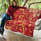 Personalized Gold Coast Suns Quilt Aboriginal Pattern with Graffiti Style