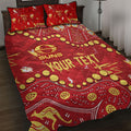 Personalized Gold Coast Suns Quilt Bed Set Aboriginal Pattern with Graffiti Style