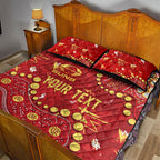 Personalized Gold Coast Suns Quilt Bed Set Aboriginal Pattern with Graffiti Style
