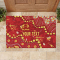 Personalized Gold Coast Suns Rubber Doormat Aboriginal Pattern with Graffiti Style