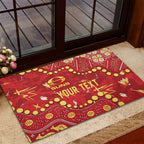 Personalized Gold Coast Suns Rubber Doormat Aboriginal Pattern with Graffiti Style