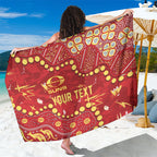 Personalized Gold Coast Suns Sarong Aboriginal Pattern with Graffiti Style