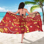 Personalized Gold Coast Suns Sarong Aboriginal Pattern with Graffiti Style