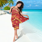 Personalized Gold Coast Suns Sarong Aboriginal Pattern with Graffiti Style