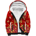 Personalized Gold Coast Suns Sherpa Hoodie Aboriginal Pattern with Graffiti Style