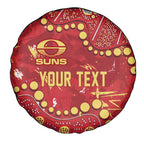 Personalized Gold Coast Suns Spare Tire Cover Aboriginal Pattern with Graffiti Style