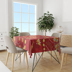 Personalized Gold Coast Suns Tablecloth Aboriginal Pattern with Graffiti Style