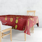 Personalized Gold Coast Suns Tablecloth Aboriginal Pattern with Graffiti Style