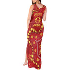 Personalized Gold Coast Suns Tank Maxi Dress Aboriginal Pattern with Graffiti Style