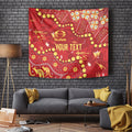 Personalized Gold Coast Suns Tapestry Aboriginal Pattern with Graffiti Style
