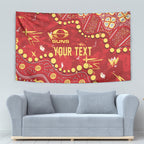 Personalized Gold Coast Suns Tapestry Aboriginal Pattern with Graffiti Style