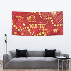 Personalized Gold Coast Suns Tapestry Aboriginal Pattern with Graffiti Style